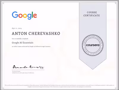 Google AI Professional Certificate